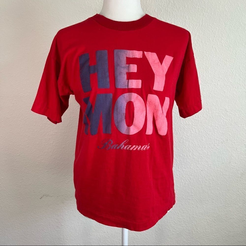 NEELY'S of Nassau Bahamas Red Vintage Destination Single Stitch T-Shirt 42 Large